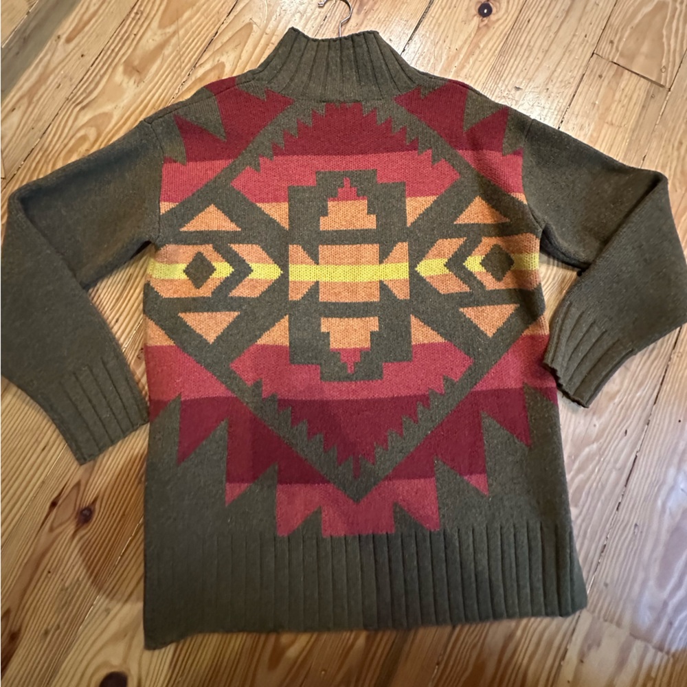 Pendleton Wool Geometric Patterned Sweater - image 3